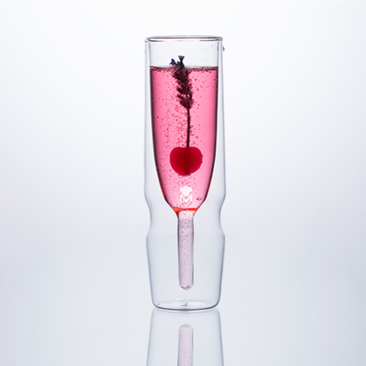 Juego de 2 Copas altas de 190ml de Borosilicato transparente de doble cristal Foodies MasterPRO