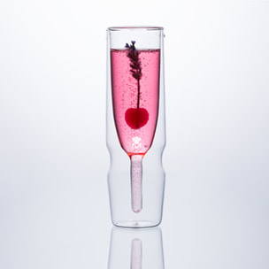 Juego de 2 Copas altas de 190ml de Borosilicato transparente de doble cristal Foodies MasterPRO