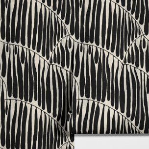 Carta da Parati Foglia Nera Astratta