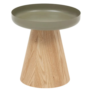 Table d'appoint "Hercyna" vert de gris D. 40 cm