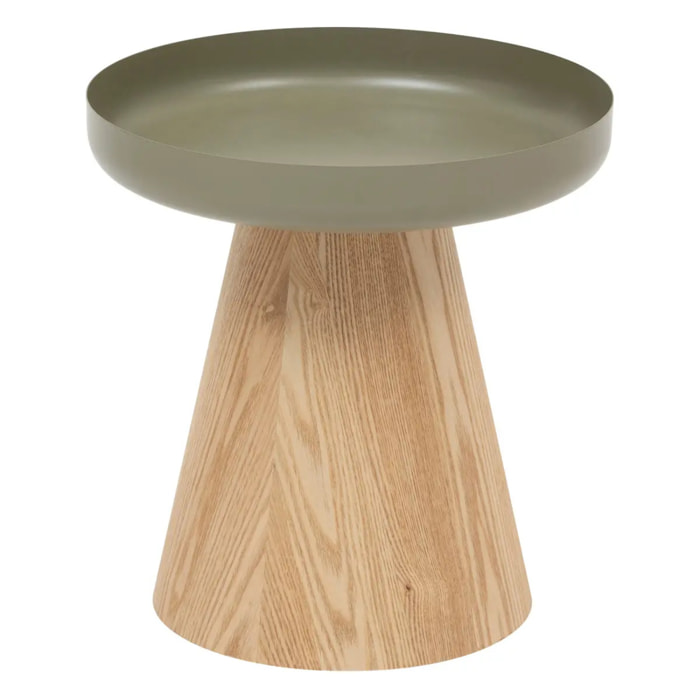 Table d'appoint "Hercyna" vert de gris D. 40 cm