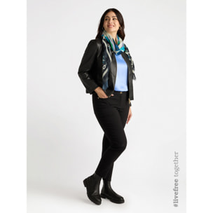 Fiorella Rubino - Pantaloni skinny con viscosa LENZING™ ECOVERO™ - Nero