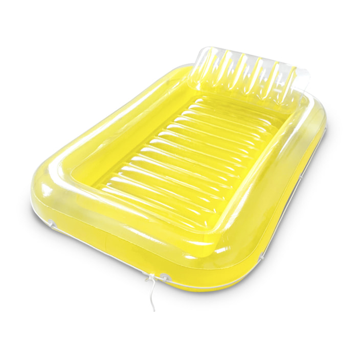 Letto galleggiante quadrato. 180x120cm. Materassino gonfiabile per piscina, lago, mare, ecc.