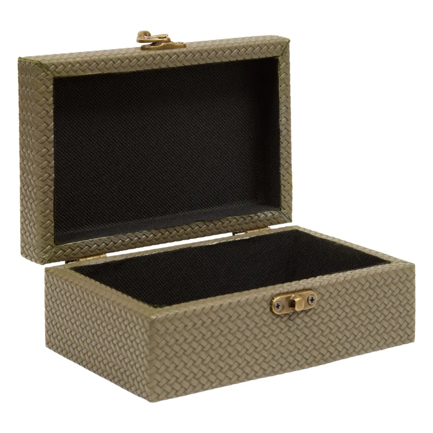 Lot de 4 boîtes de rangement rectangulaires Bonie vert kaki