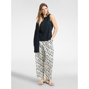 Elena Mirò - Top con scollo barchetta - Blu