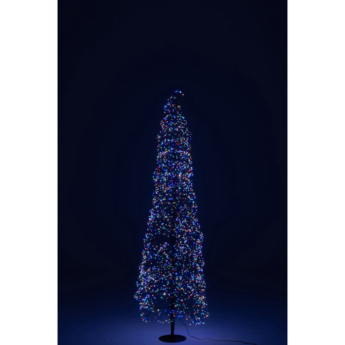 J-Line décoration Arbre Multicolore - acier - noir - large - LED