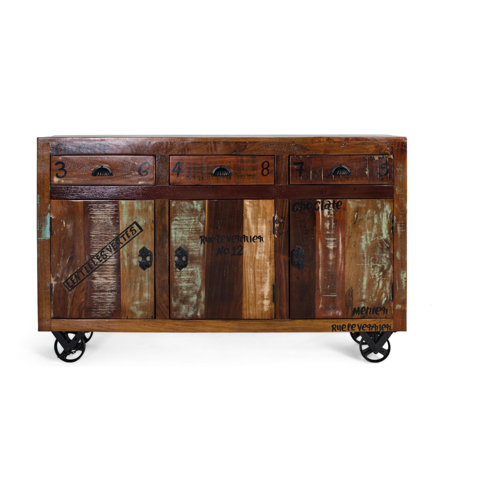 Aparador de Madera Reciclada Estilo Vintage Moderno