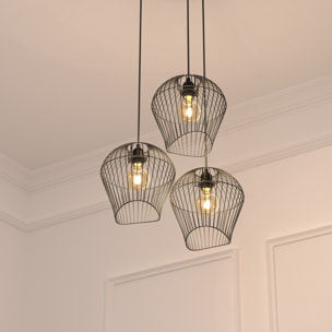 Suspension "Jena" - métal - noir - D26 cm