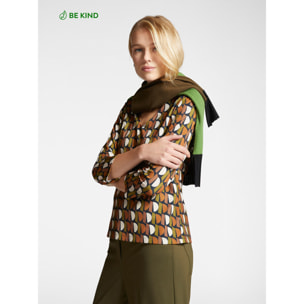 Elena Mirò - T-shirt stampata - Verde militare