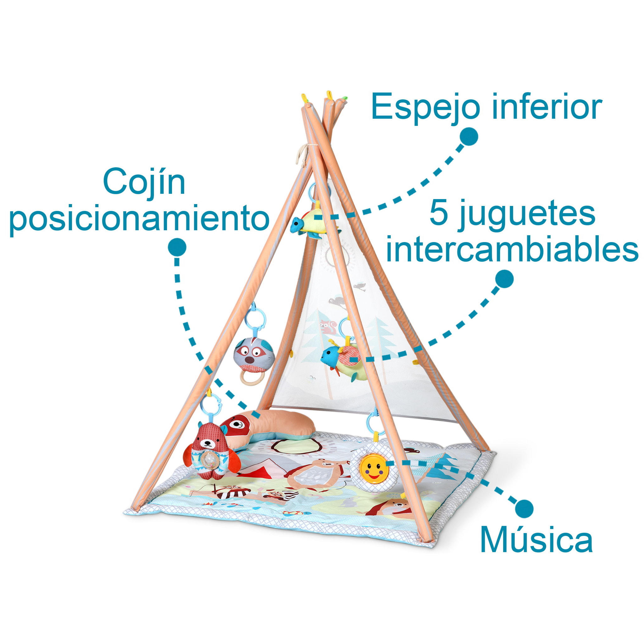 JUGUETE TEEPEE-MANTITA DE ACTIVIDADES BOSQUE