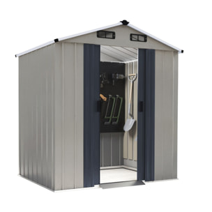 Abri de jardin en métal "Nebraska" - 4,12 m² - Beige