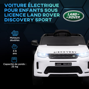 Voiture électrique enfant licence officielle Land Rover Discovery Sport - 12V, 5Km/h max. - nombreux effets - télécommande - blanc