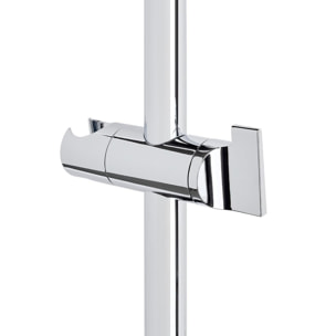 Set de douche rond - 4 fonctions - débit 11,28 l/min - garantie 5 ans - chrome (SATSS41)