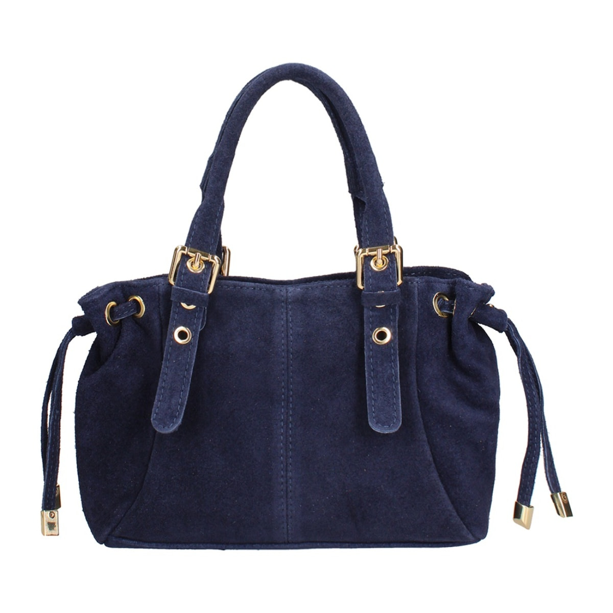 Borsa a mano da donna Made in Italy - Modello Elara Nova - Pelle scamosciata - 14.0 x 8.0 x 25.0 cm