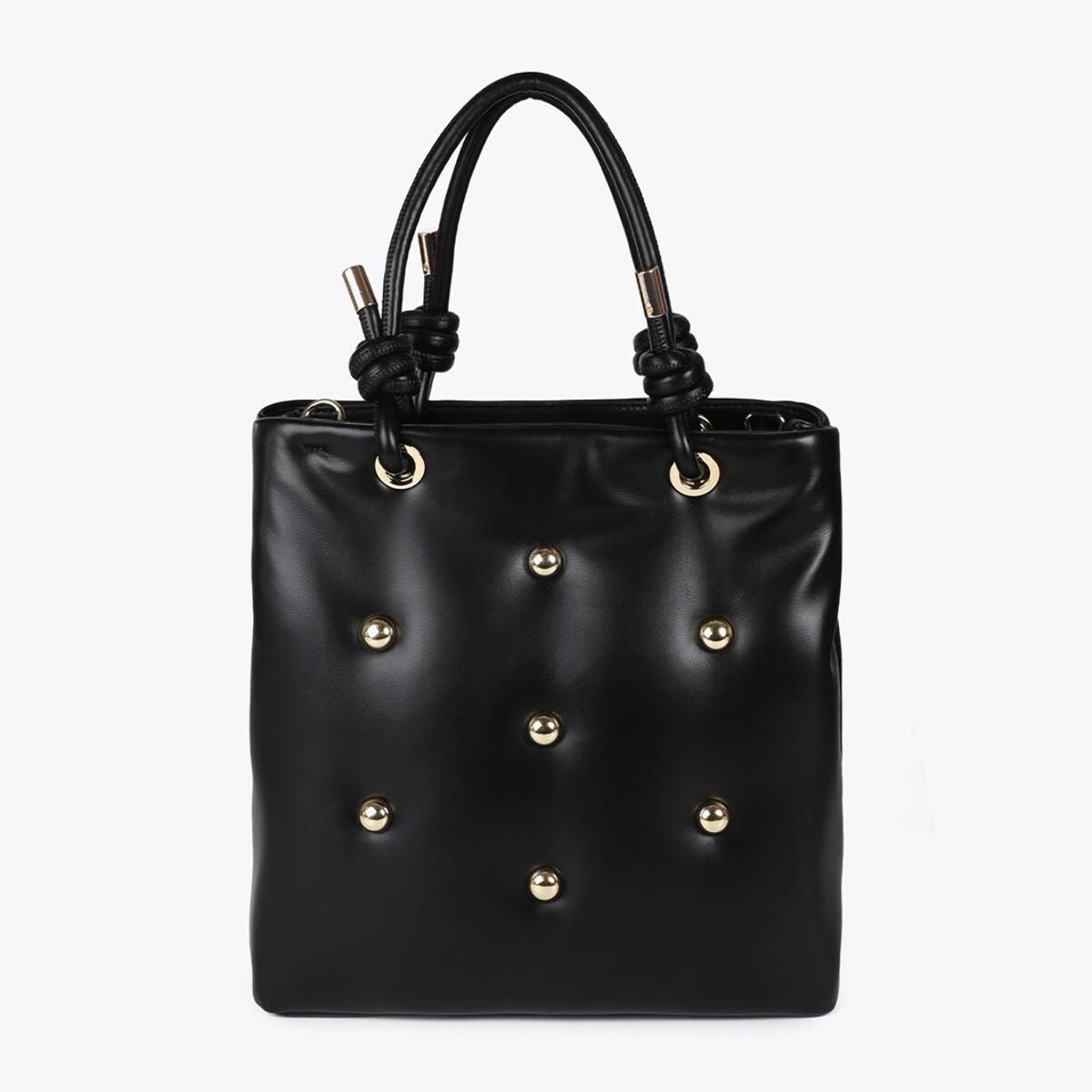 Borsa XL Imbottita Effetto Pelle con Borchie