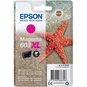Cartouche d'encre EPSON Originale 603 XL Haute Capacité Magenta - C13T03U34010