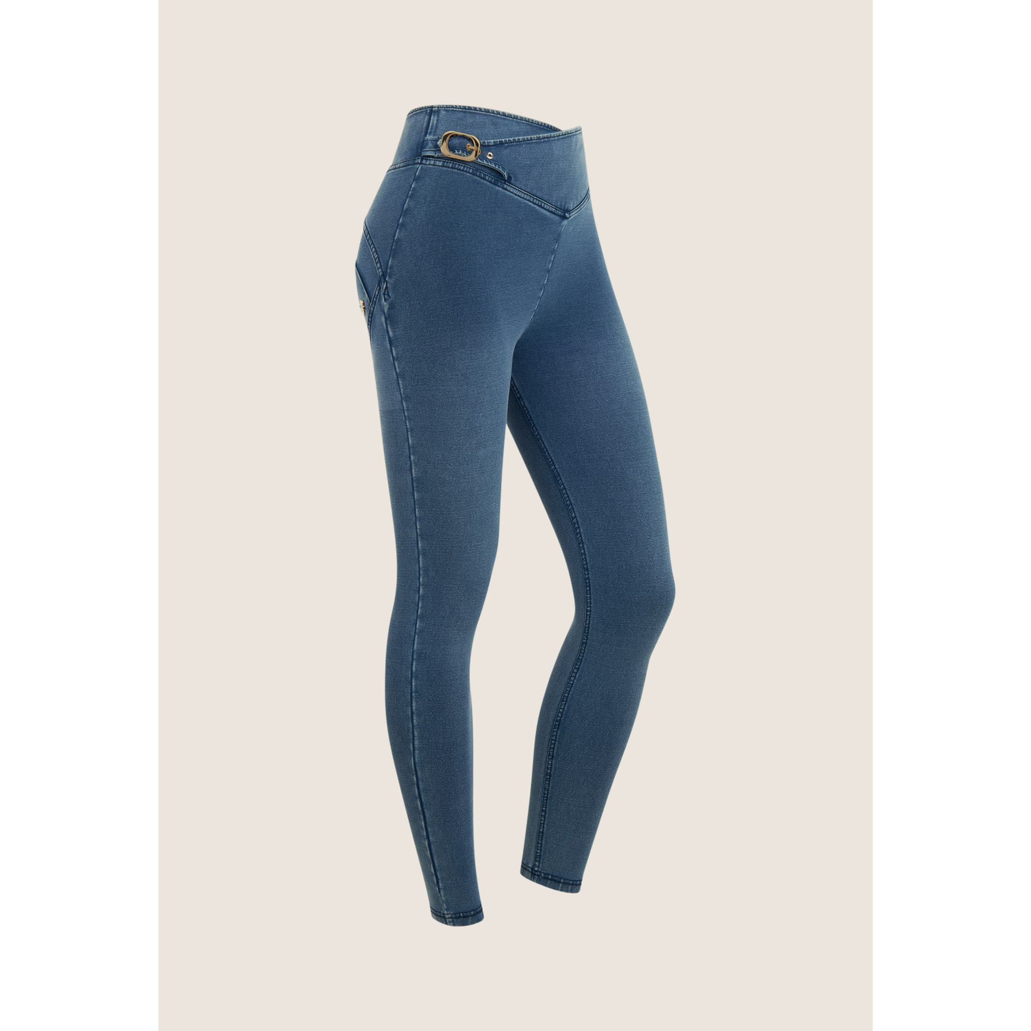 Jeggings WR.UP® con vita alta decorata da fibbia laterale