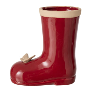 J-Line Botte décorative - porcelaine - rouge foncé - small