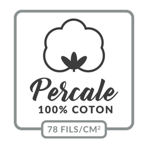 Taie d'oreiller volant plat 100% percale de coton ORIGINE - Sable