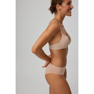 Confezione da 2 Mutandine midi basico in cotone beige