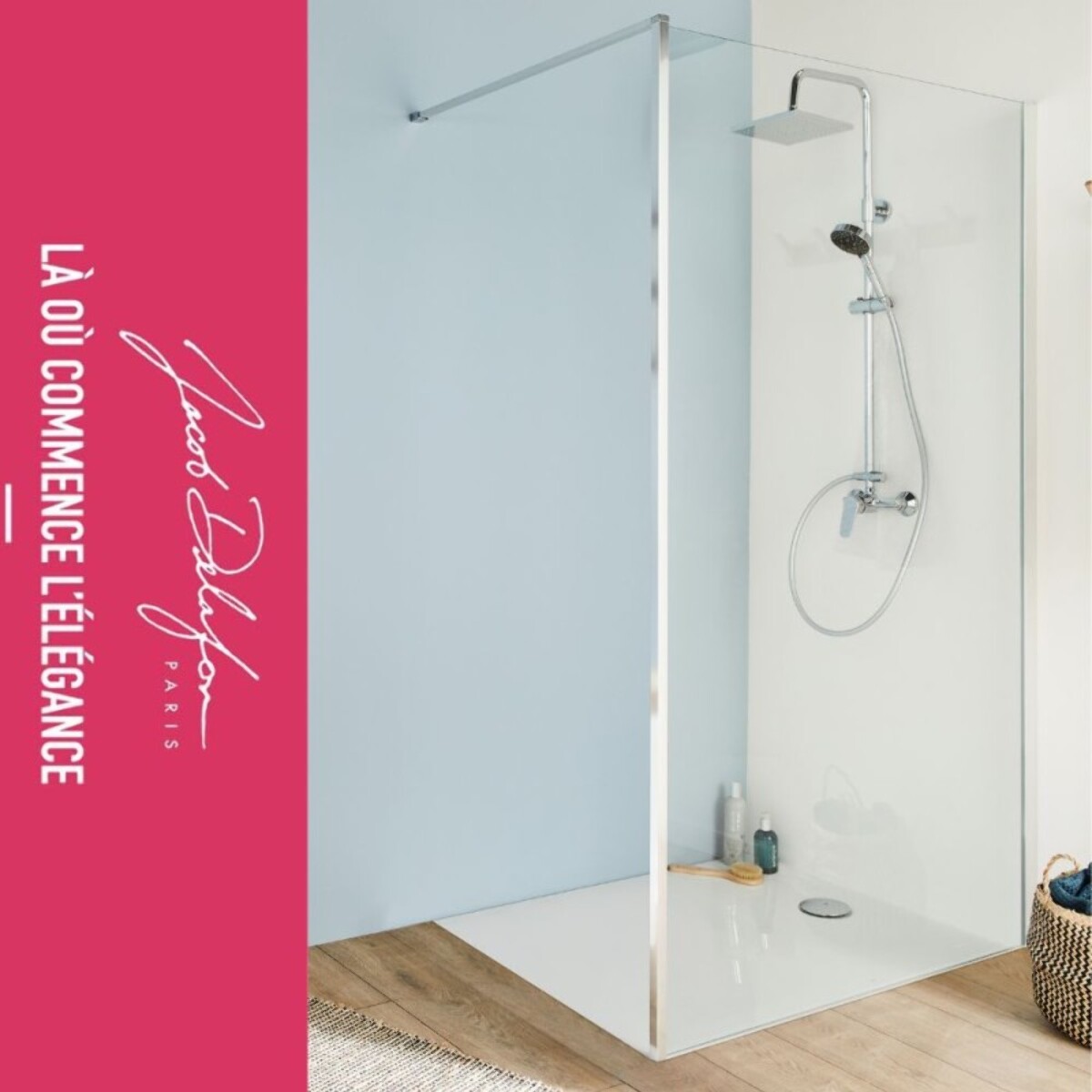 Paroi de douche à l'italienne Serenity 100 cm, Chrome Jacob Delafon