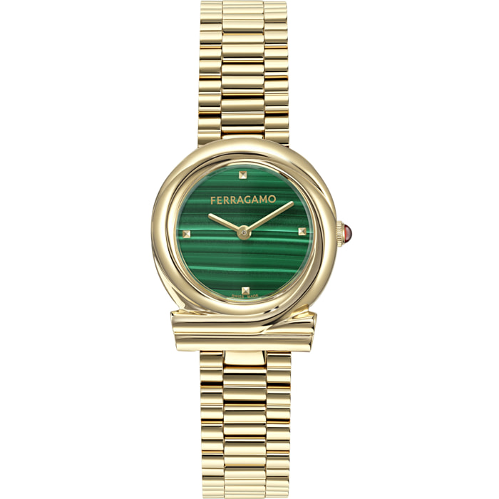 Ferragamo Reloj Analógico De Cuarzo Vb-Gancini Twisted 28Mm-F