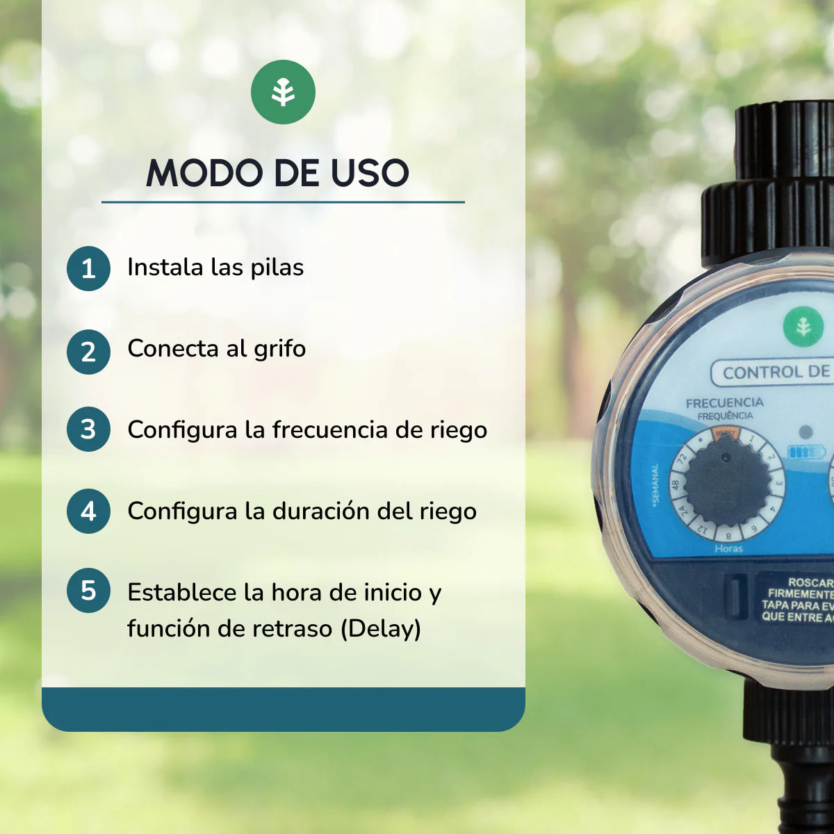 Programador de Riego estanco Planeta Huerto 0-6 bar