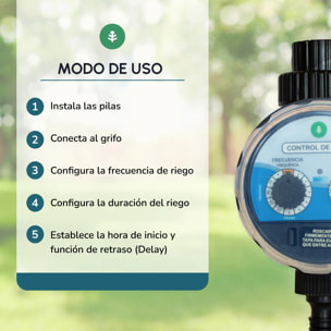 Programador de Riego estanco Planeta Huerto 0-6 bar
