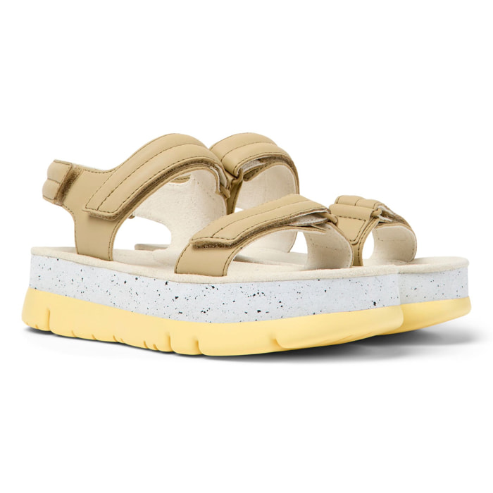 Sandalias Oruga Up - cuero - beige - Suela: 4.2 cm