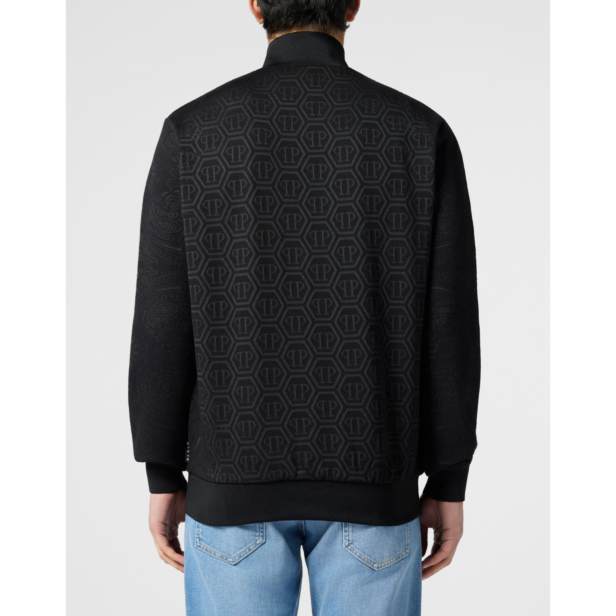 PHILIPP PLEIN Tracksuit Jacket Jacquard Monogram Paisley