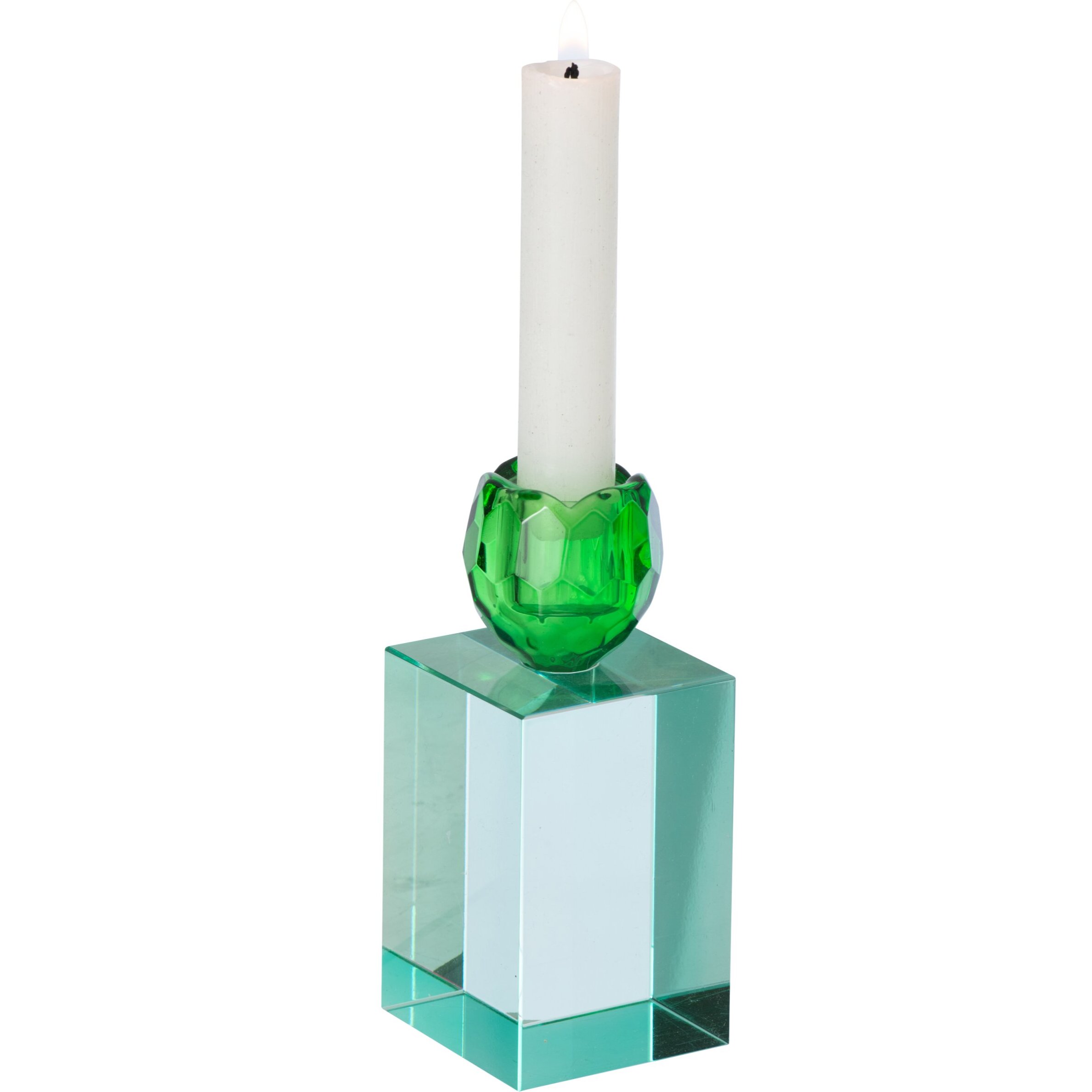 J-Line chandelier rectangle - verre - vert