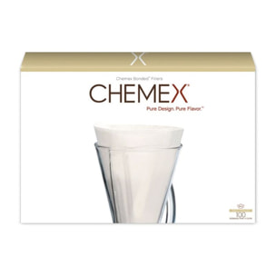 Filtre à café CHEMEX blancs x100 pour cafetiere 1/3 tasses