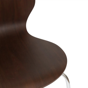 Chaise "Ouro" hévéa et noyer