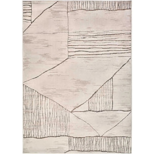 CERES Alfombra étnica de pelo corto crema, varias medidas disponibles.