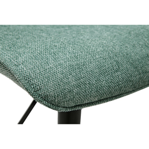 Tabourets de bar réglables en tissu effet velours texturé vert céladon et métal (lot de 2) BOOST