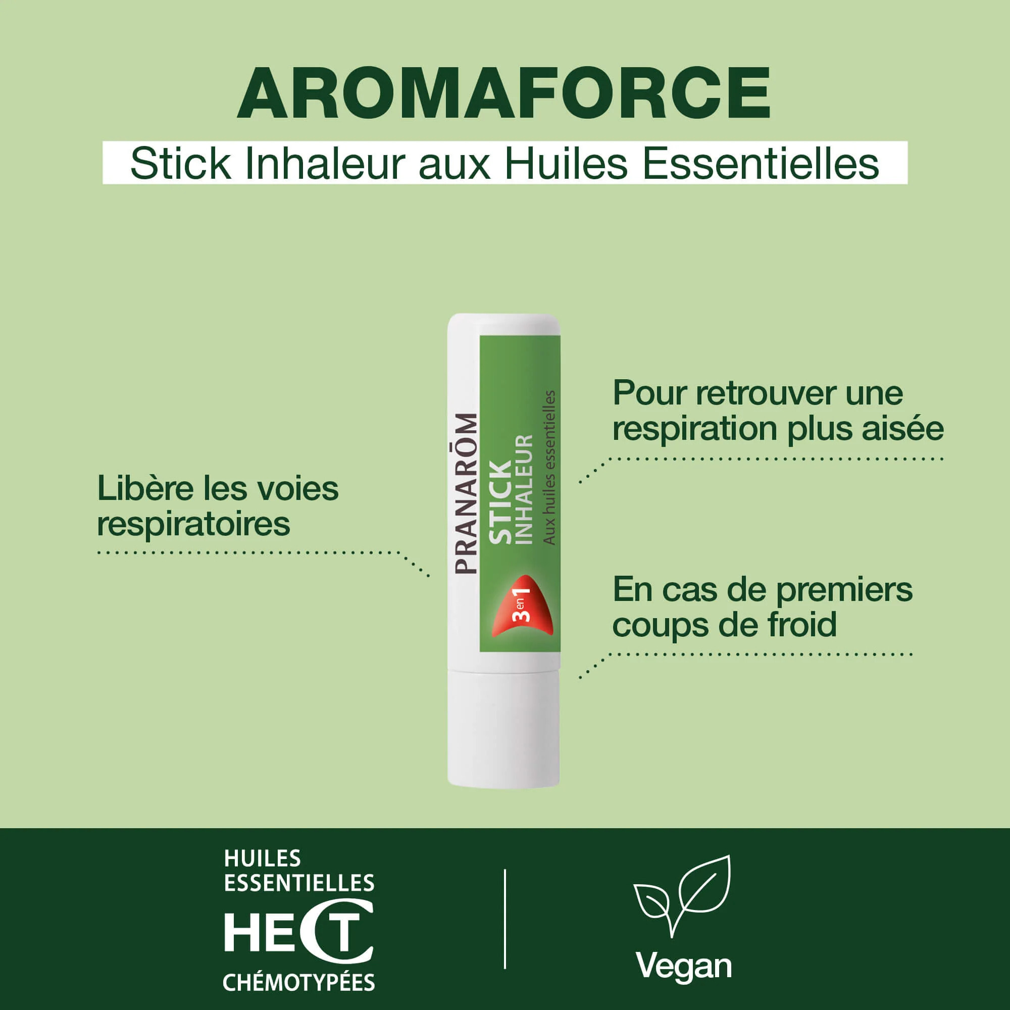 Pranarom - Stick inhaleur 3 en 1 - 1 ml