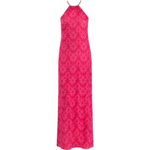 Vestido midi de punto halter