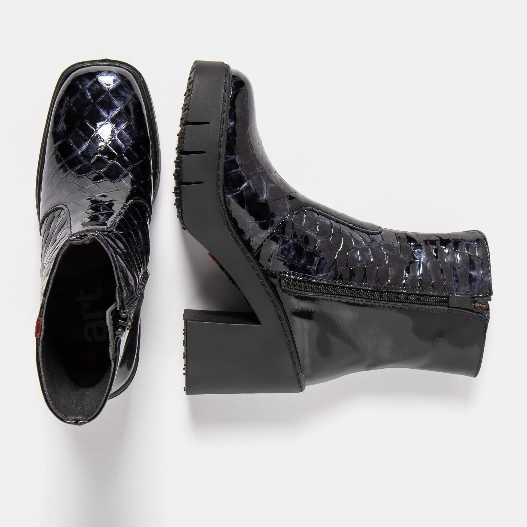 Botines con tacón 1974 HORASAN GREY-BLACK/BERNA color Grey-black