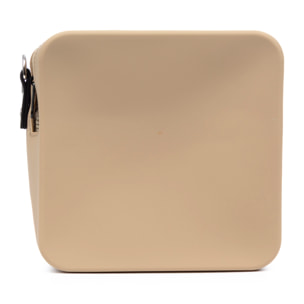 Cuerpo bolso bandolera cuadrado de silicona.