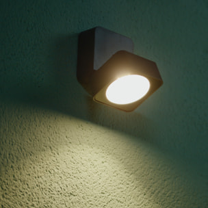 FORLIGHT Tilt - Aplique LED Exterior Orientable. Aplique de Pared para Jardín y Terraza con LED 7W Blanco Cálido 3000K y 663lm.