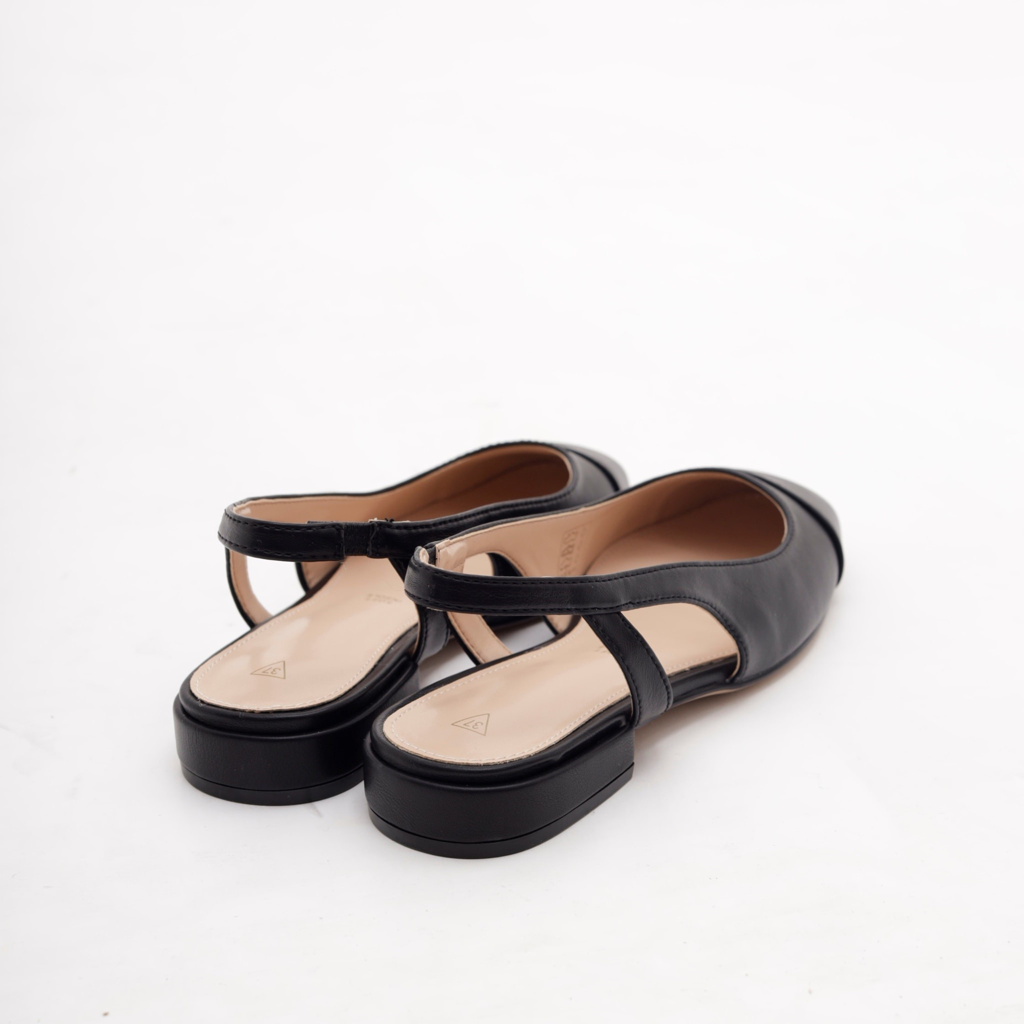 SLINGBACK FLAT PUNTALE NERO