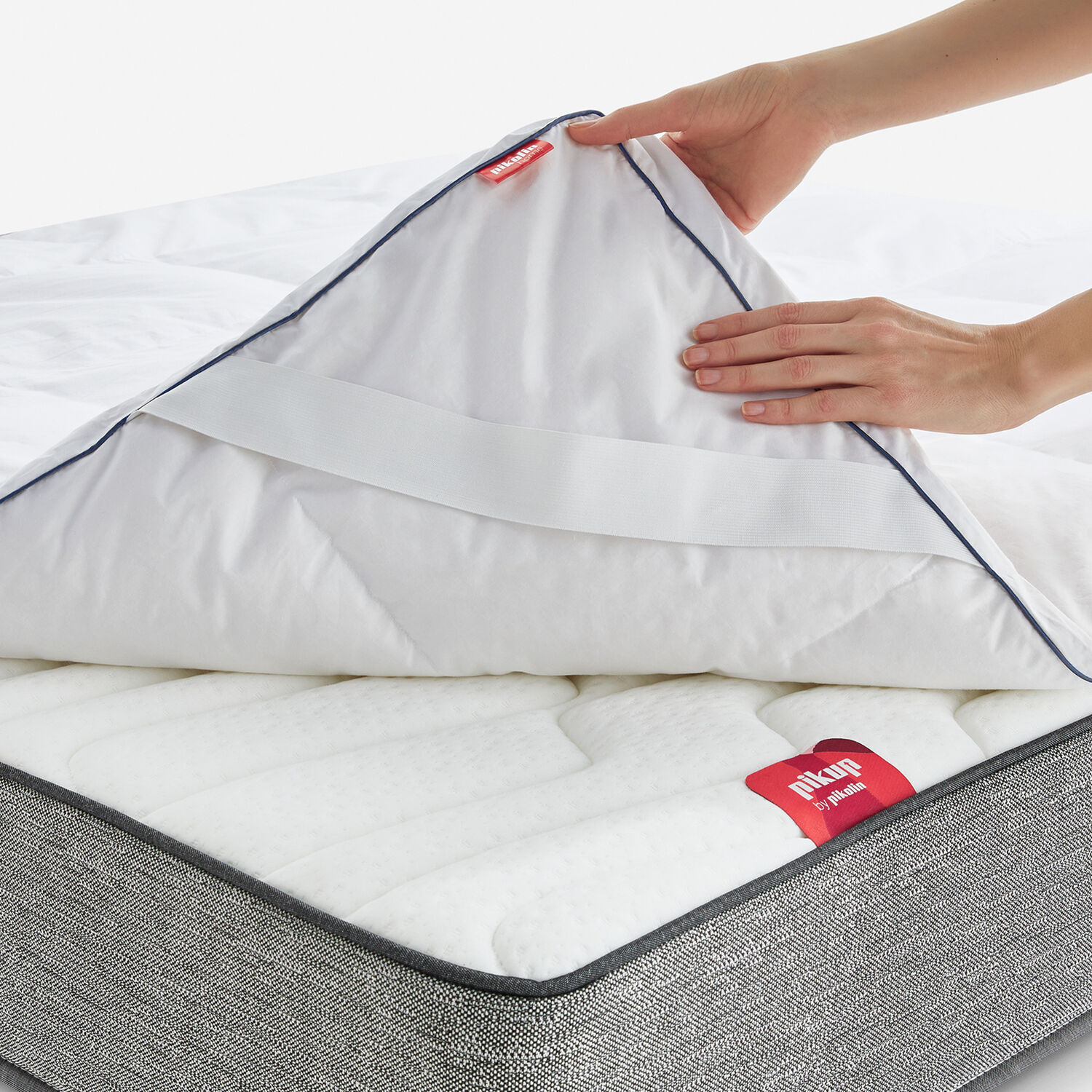 Topper de Plumón 100% Natural de 5cm de grosor | Confort Hotel de Lujo | Funda 100% Algodón