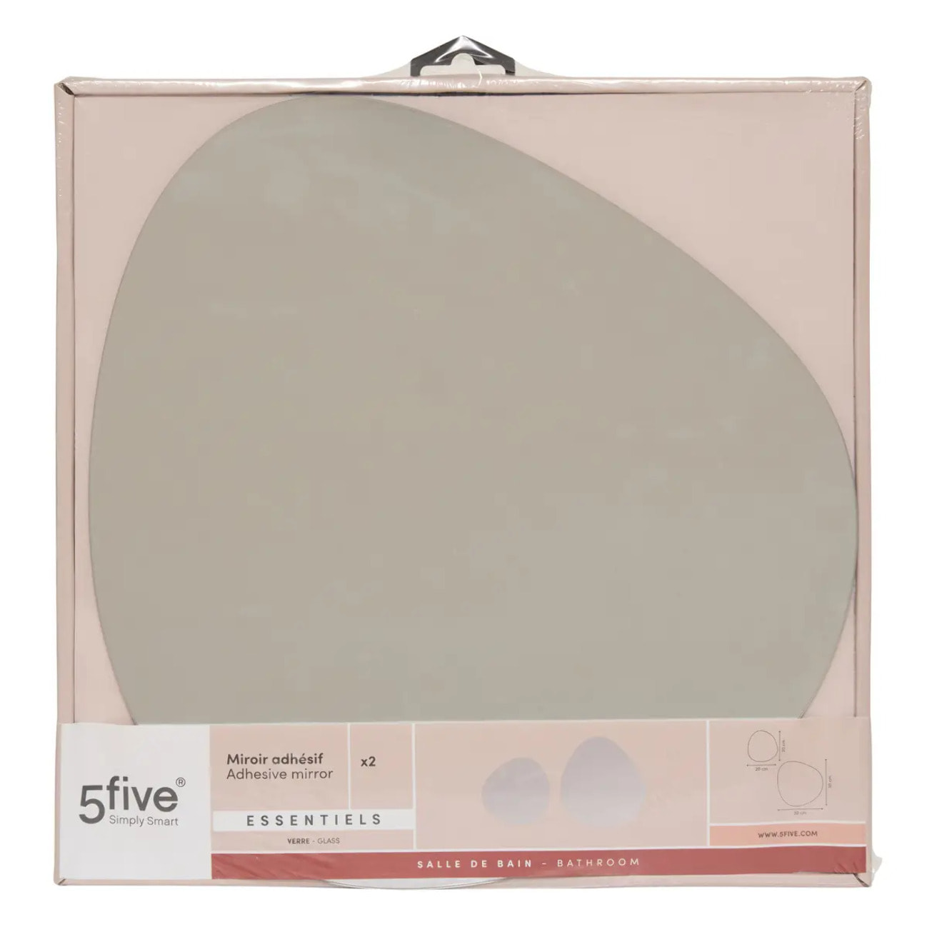 Lots de 2 miroirs adhésifs D20/30cm