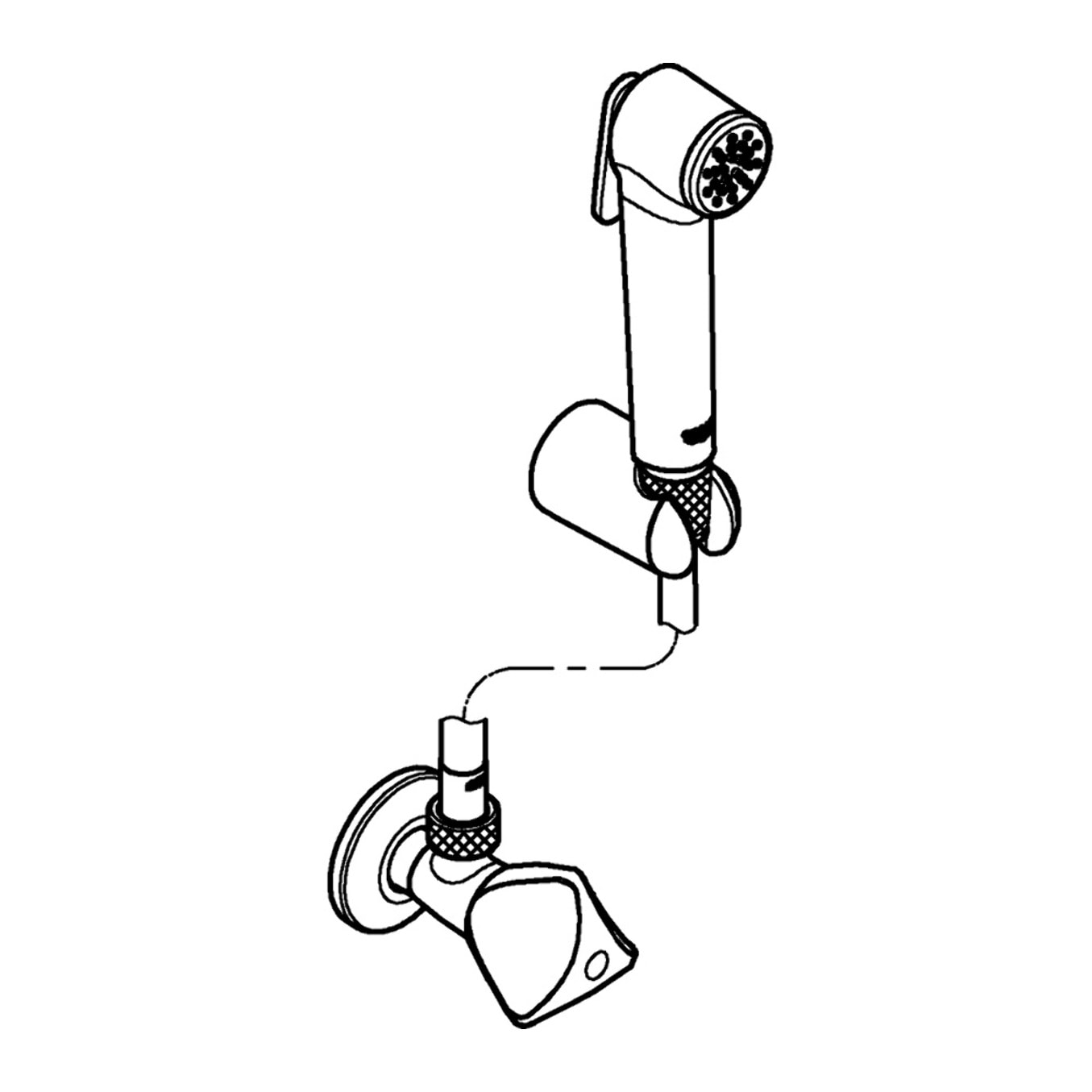 GROHE Ensemble robinet d’arrêt 1 jet Tempesta-F Trigger Spray 30 chromé