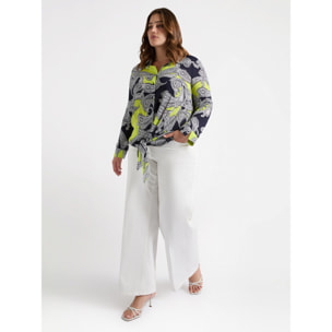 Fiorella Rubino - Camisa con estampado de bandana - Negro