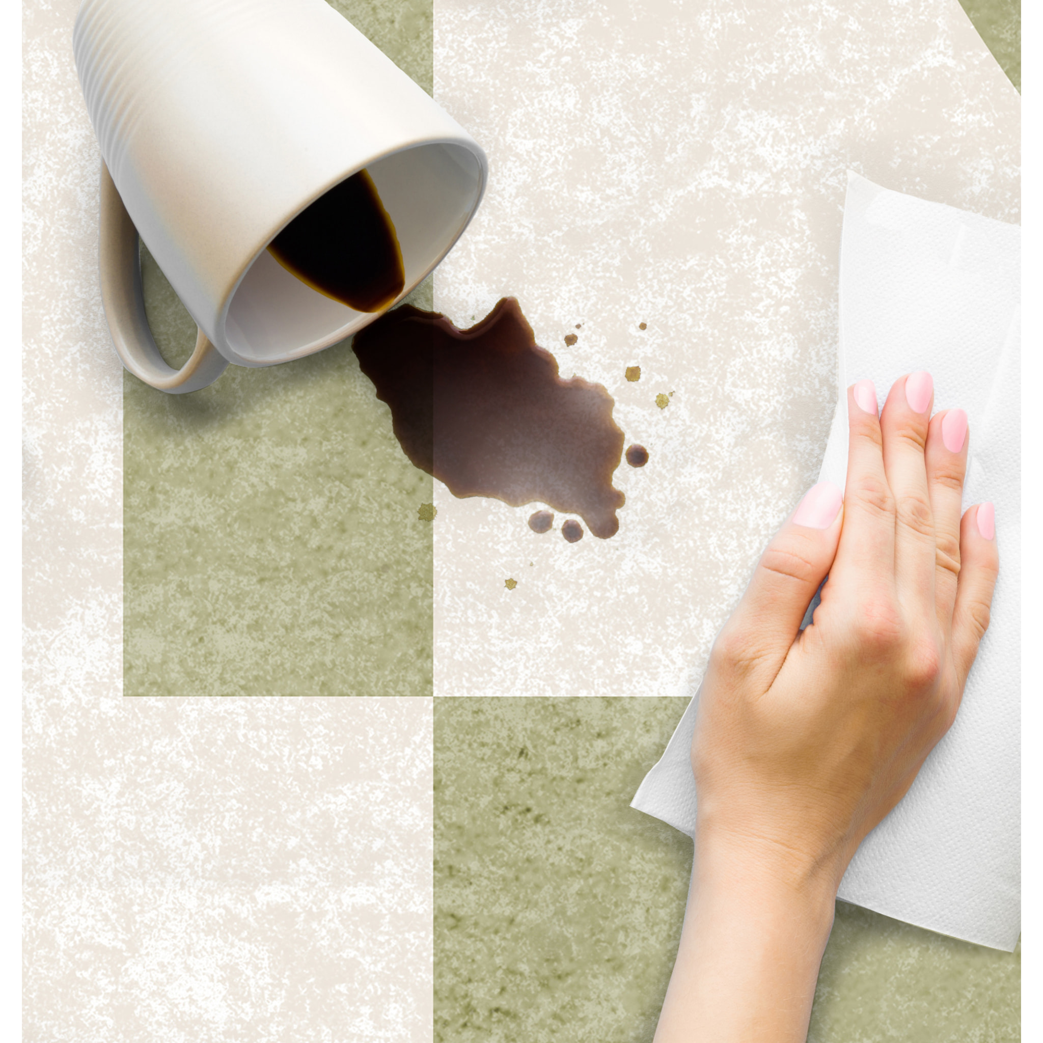 Alfombra de vinilo Groovy 100x133 cm -PVC antideslizante, vinilica para cocina o salón, lavable, estilo abstracto