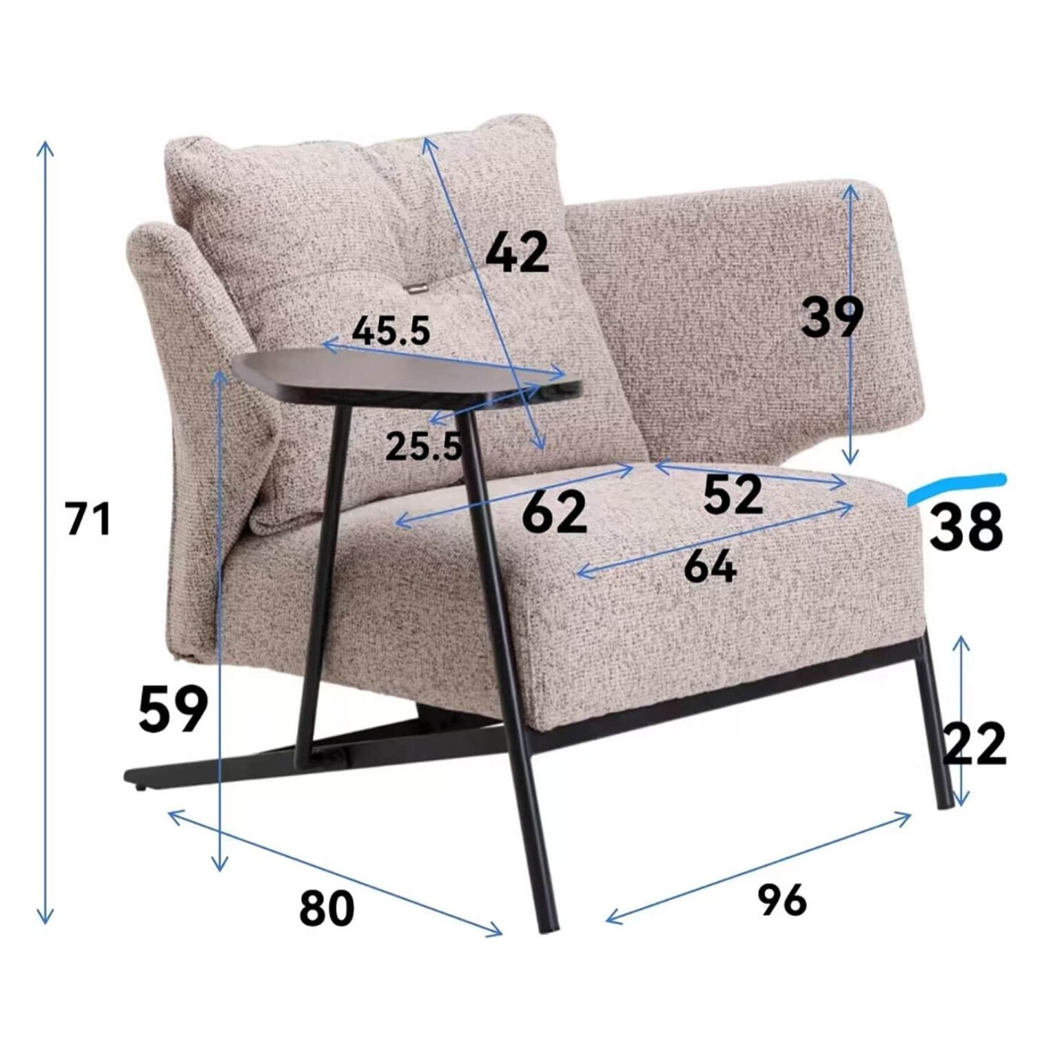 Fauteuil Taylor beige Kare Design