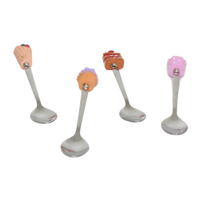 Set de 4 cuillères à glaces fantaisie, GELATERIA