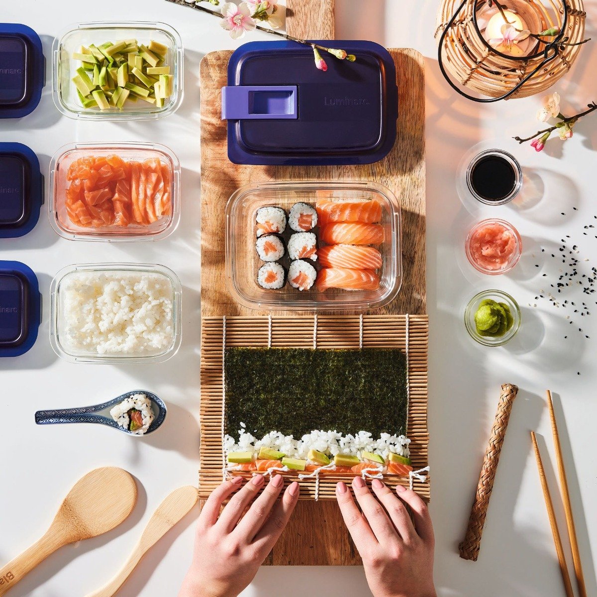 Lot de 3 boites de conservation (1 rectangle 38 cl et 2 carrées 76 cl) Easy Box - Luminarc