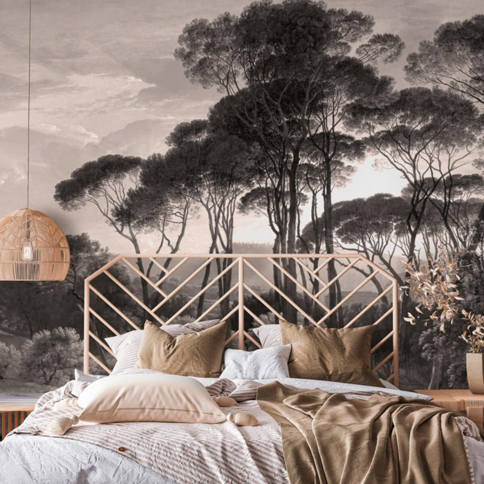 Papier peint panoramique Ombrelli - Un décor mural de 7 lés (336x270cm), créé et fabriqué en France